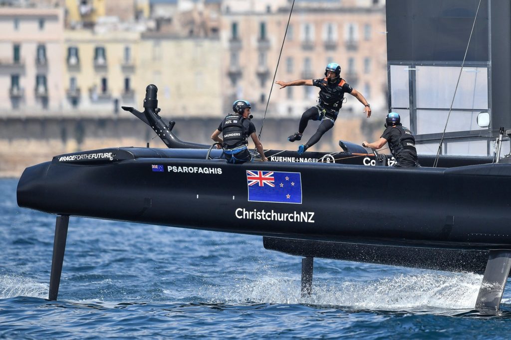 Новозеландская команда во 2 этапе Sail GP Season 2 Таранто (Италия)