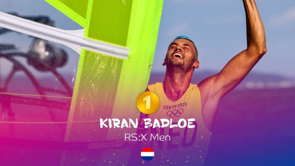 Нидерланды, Kiran Badloe. Олимпийский Чемпион 2020 в классе RS:X (мужчины)